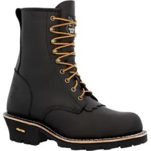 Georgia Men's Forestry 8" Soft Toe Logger Work Boot- Black- GB00648