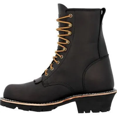 Georgia Men's Forestry 8" Soft Toe Logger Work Boot- Black- GB00648