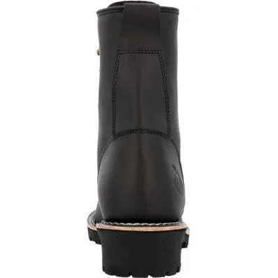 Georgia Men's Forestry 8" Soft Toe Logger Work Boot- Black- GB00648