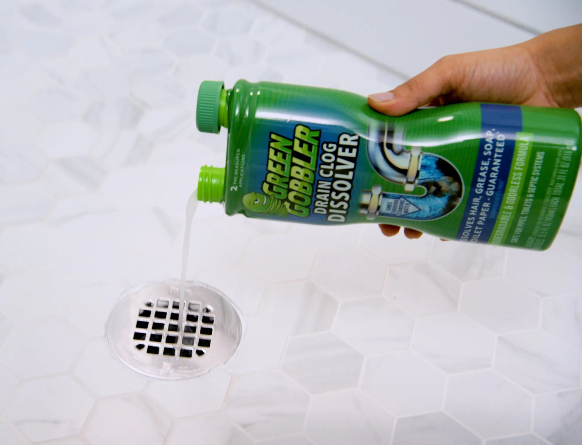 Green Gobbler DISSOLVE Liquid Hair & Grease Clog Remover / Drain Opener /Cleaner