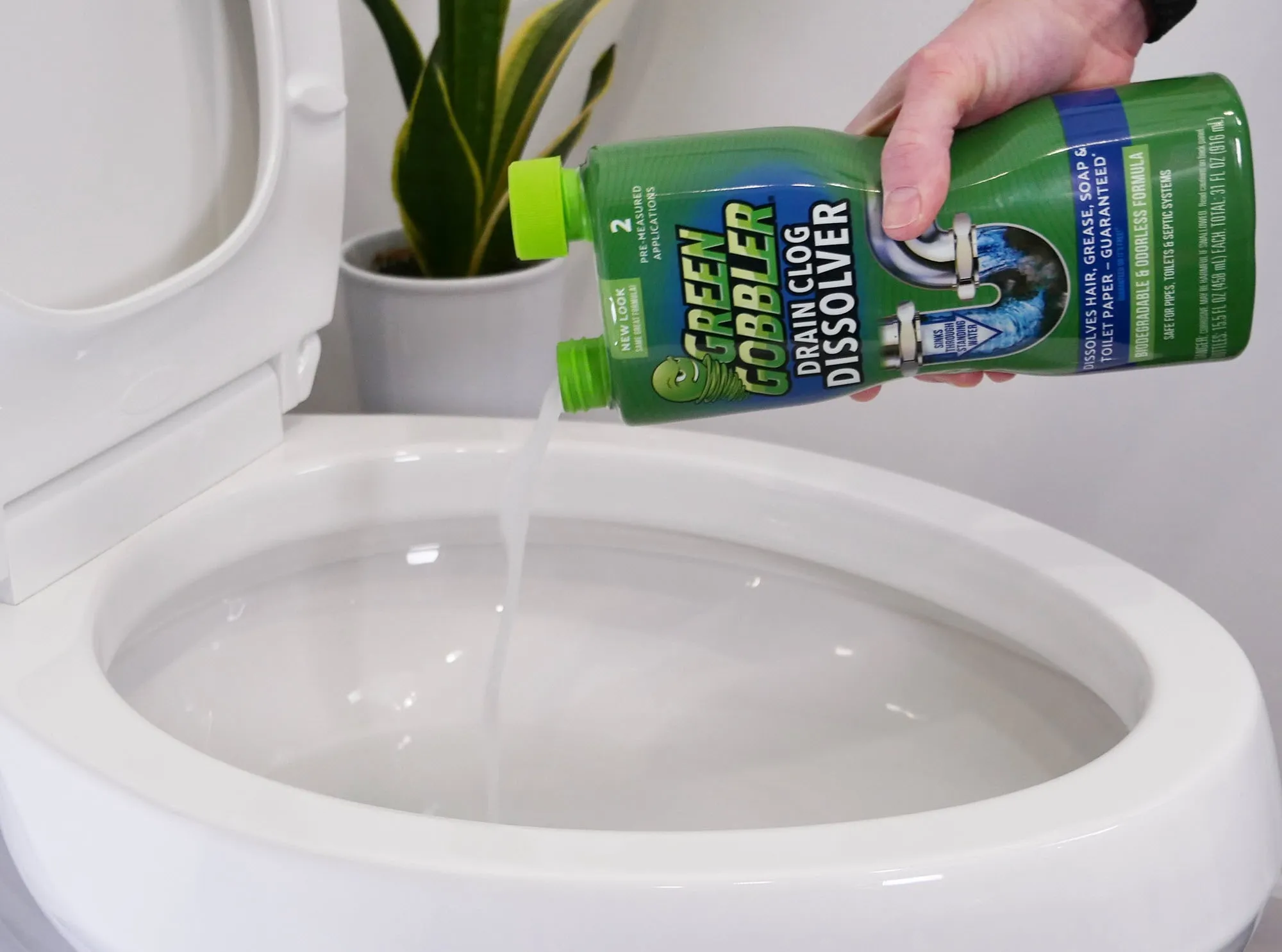 Green Gobbler DISSOLVE Liquid Hair & Grease Clog Remover / Drain Opener /Cleaner