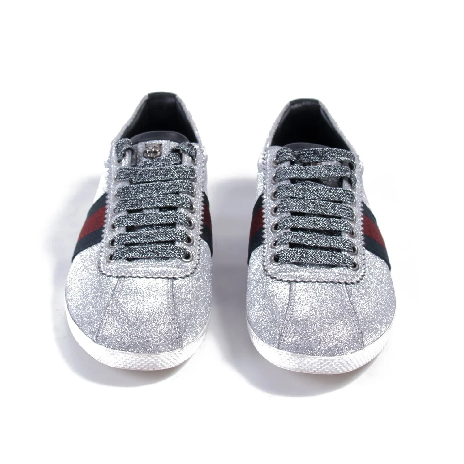 Gucci Glitter Web Sneaker With Studs