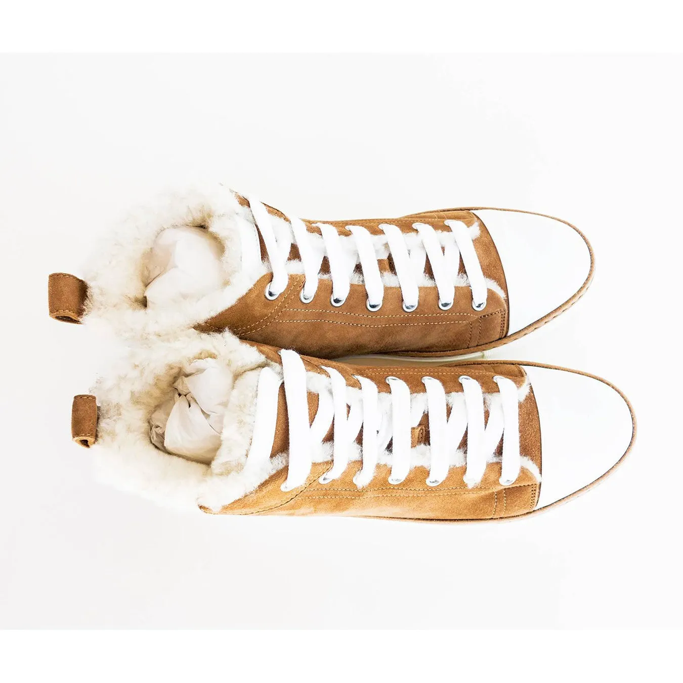 Hermes Jimmy Camel Shearling Sneakers 39 or 9 or 8.5