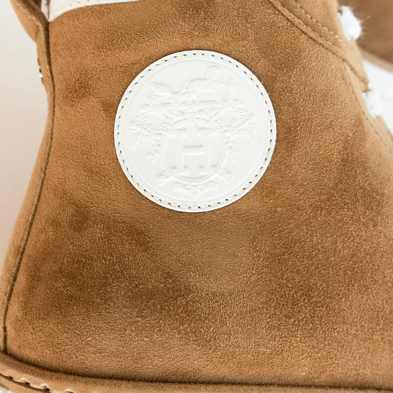 Hermes Jimmy Camel Shearling Sneakers 39 or 9 or 8.5