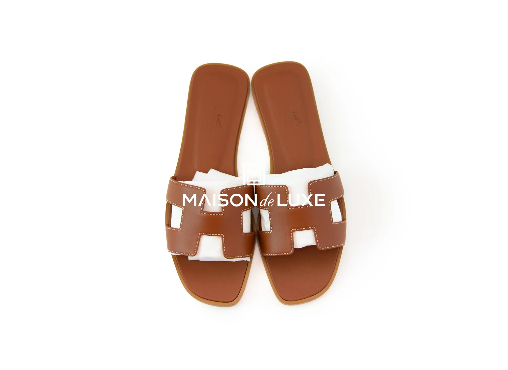 Hermes Women's Gold Oran Sandal 37