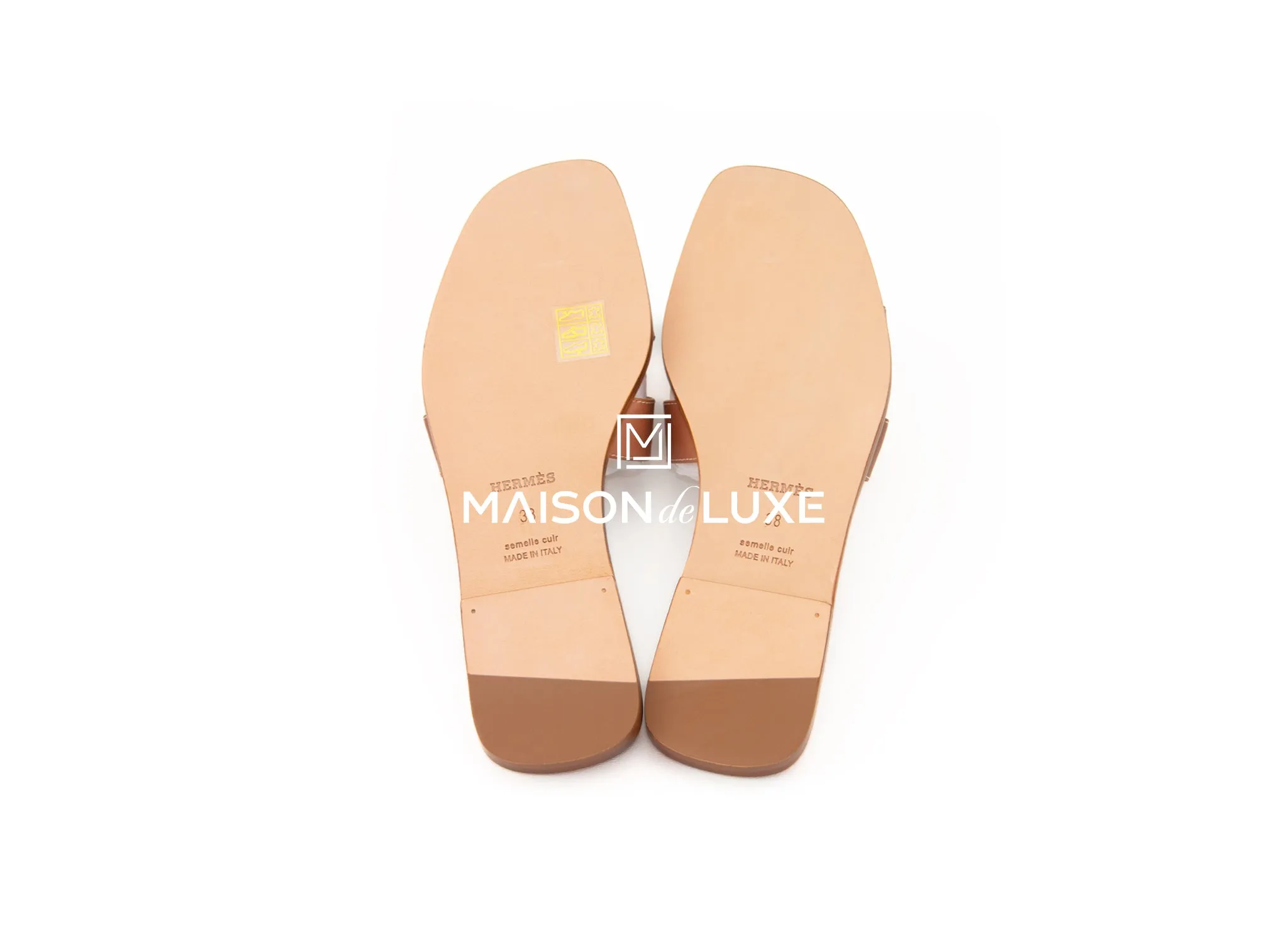 Hermes Women's Gold Oran Sandal 38