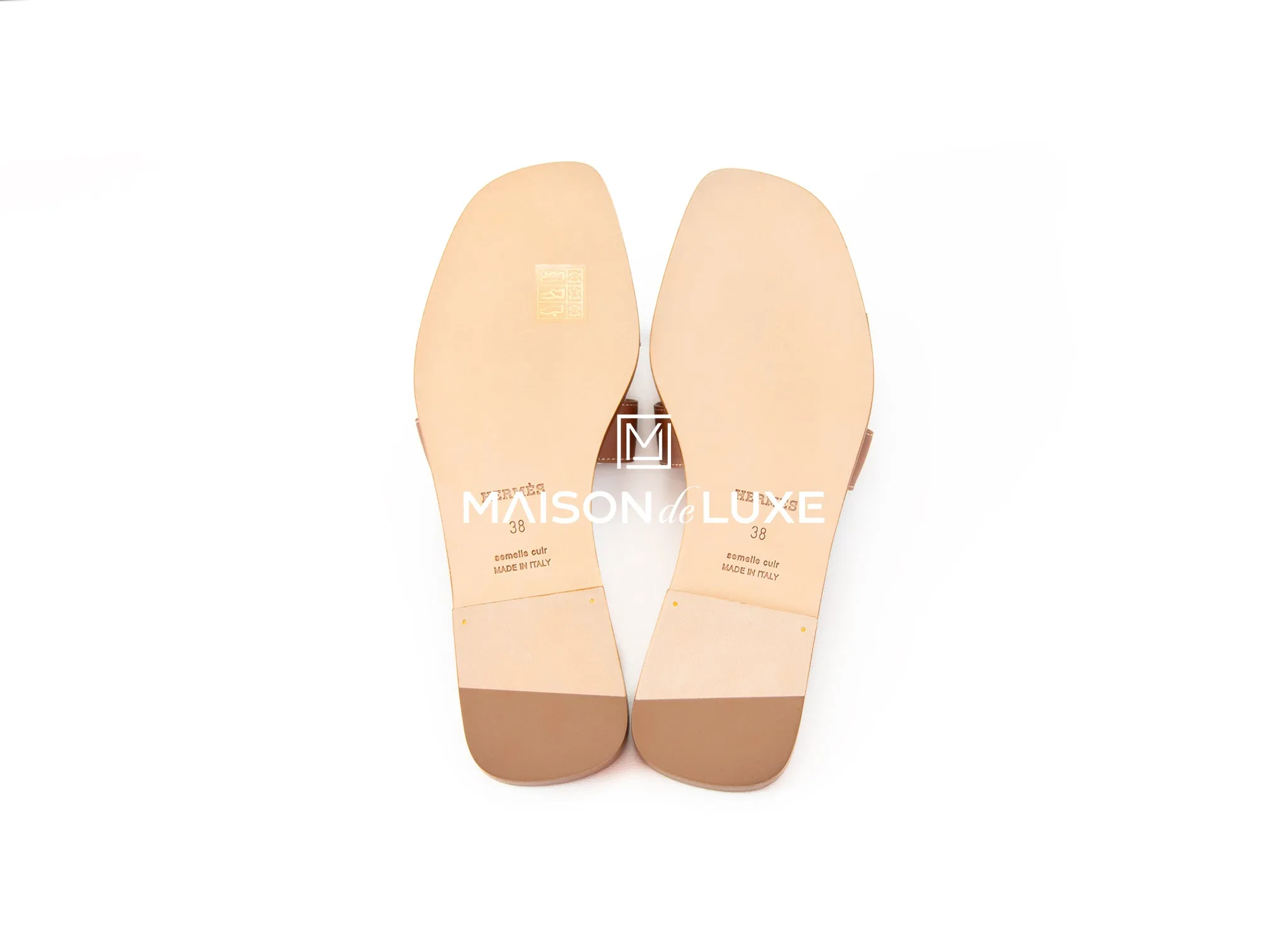 Hermes Women's Gold Oran Sandal 38