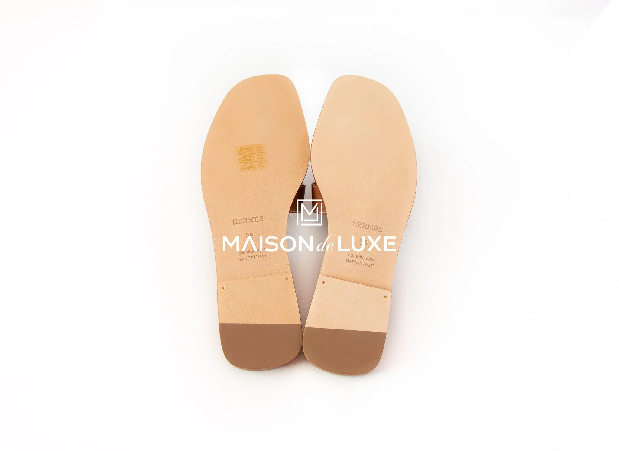 Hermes Women's Gold Oran Sandal Slipper 38 Shoes