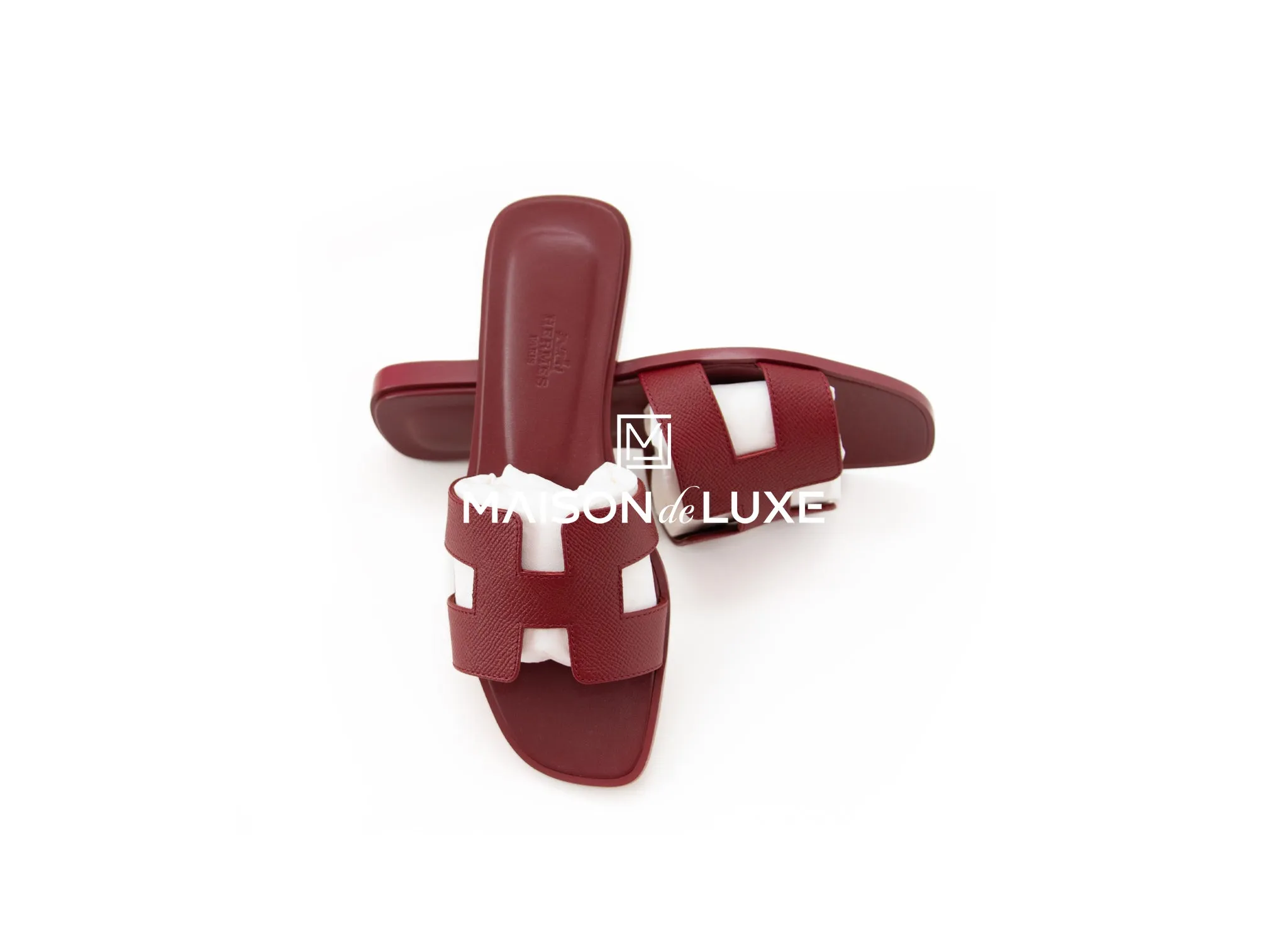 Hermes Women's Rouge H Oran Sandal 37