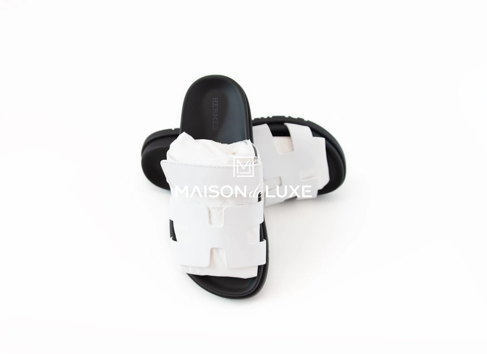Hermes Women's White Chypre Sandal 35