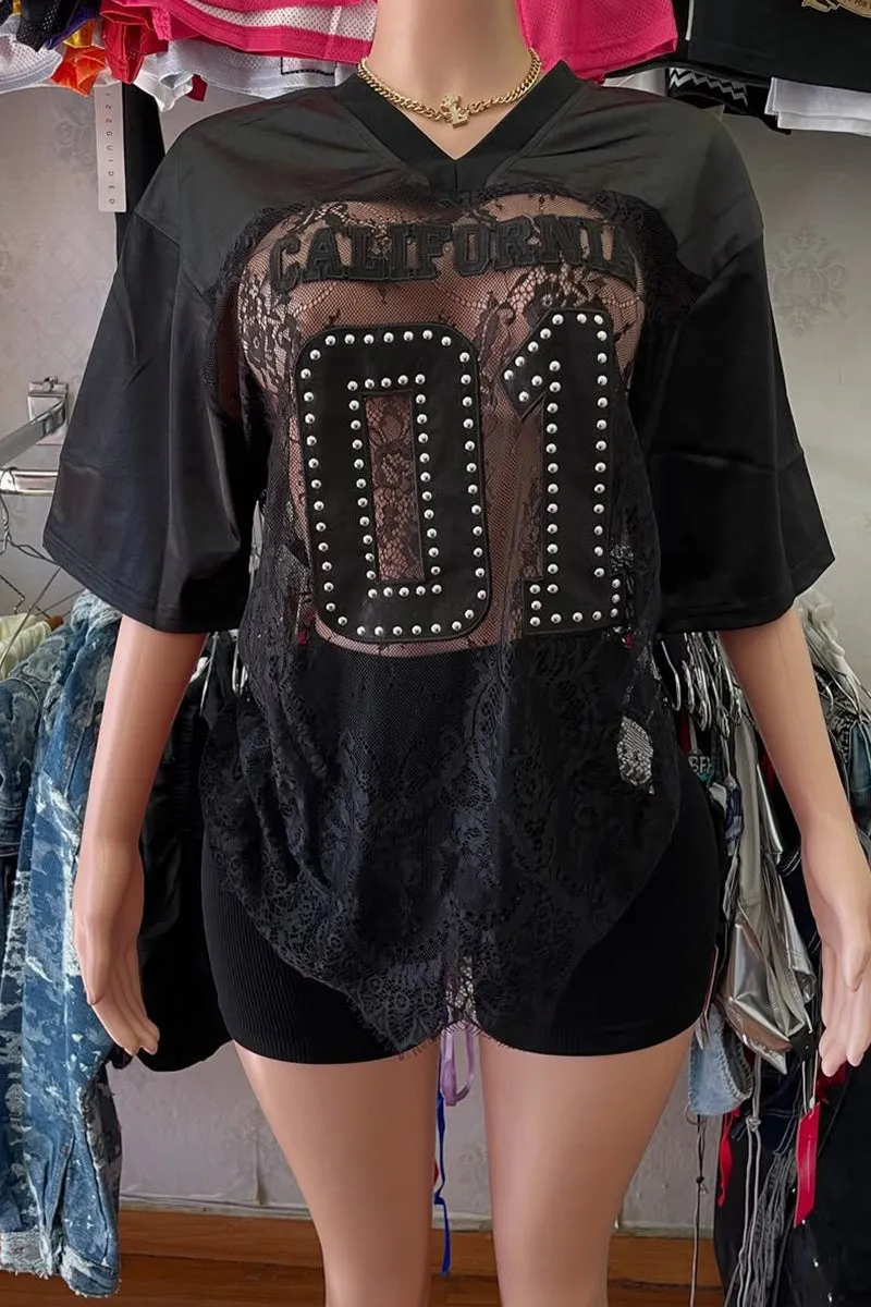 HTZ1095 Oversized Satin Jersey Tee Dress Top