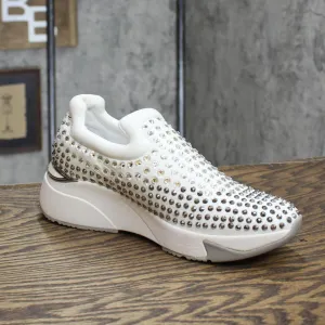 Inc Rhinestone Oneena Sneakers Amputee Replacement Left Shoe Only White 7M