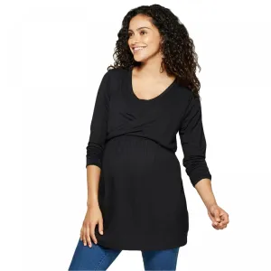 Isabel Maternity by Ingrid & Isabel Long Sleeve Double Layer Nursing Top