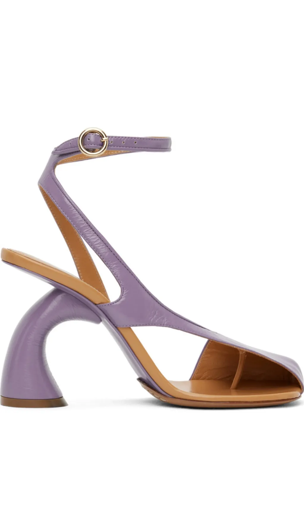 Janelle Cutout Heeled Sandals - Purple