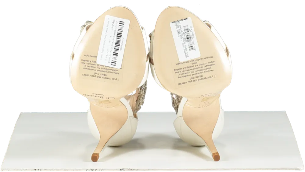 L.K.Bennett White X Jenny Packham Dahlia Ivory Crystals Sandals UK 7 EU 40 👠