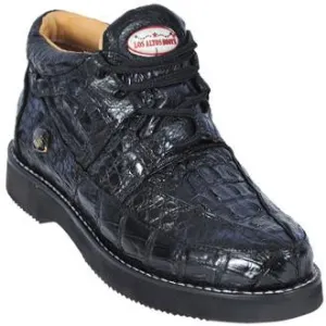 Los Altos Genuine Gator Casual Shoe in Black