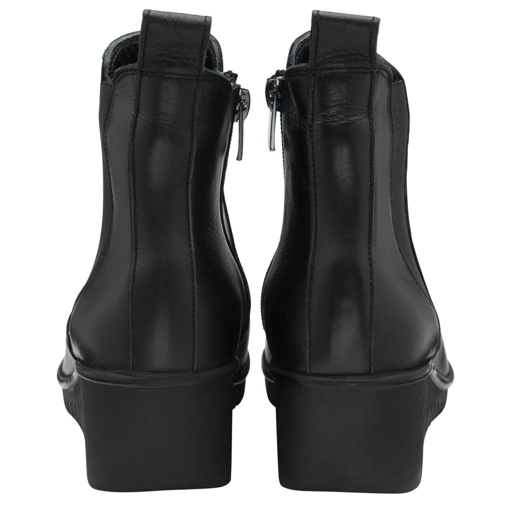 Lotus Dresden Black Ankle Boots