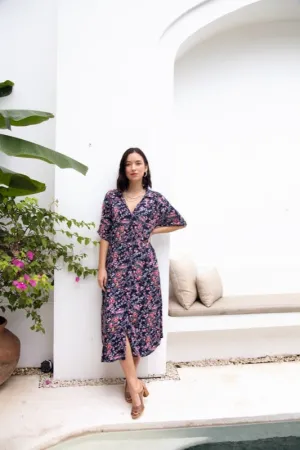 Luka Maxi Dress - Pink Flowers