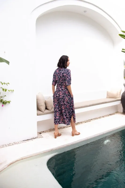 Luka Maxi Dress - Pink Flowers