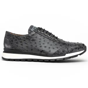 Marco Di Milano Scanno Antique Gray Ostrich Quill Sneakers