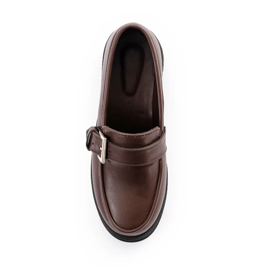 MASSIVO BUCKLED BROWN LOAFERS
