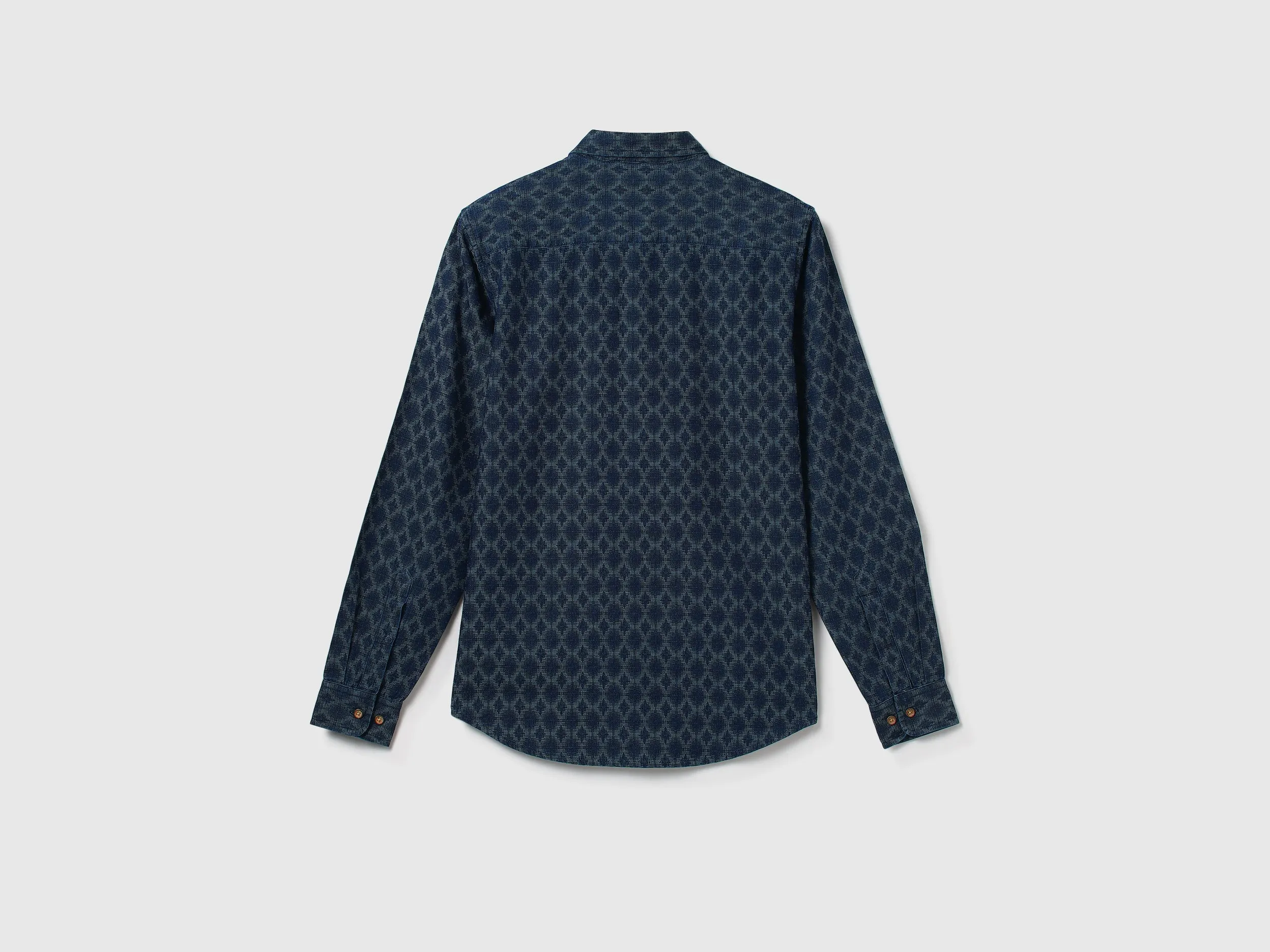 Men Printed Spread Collar Shirt