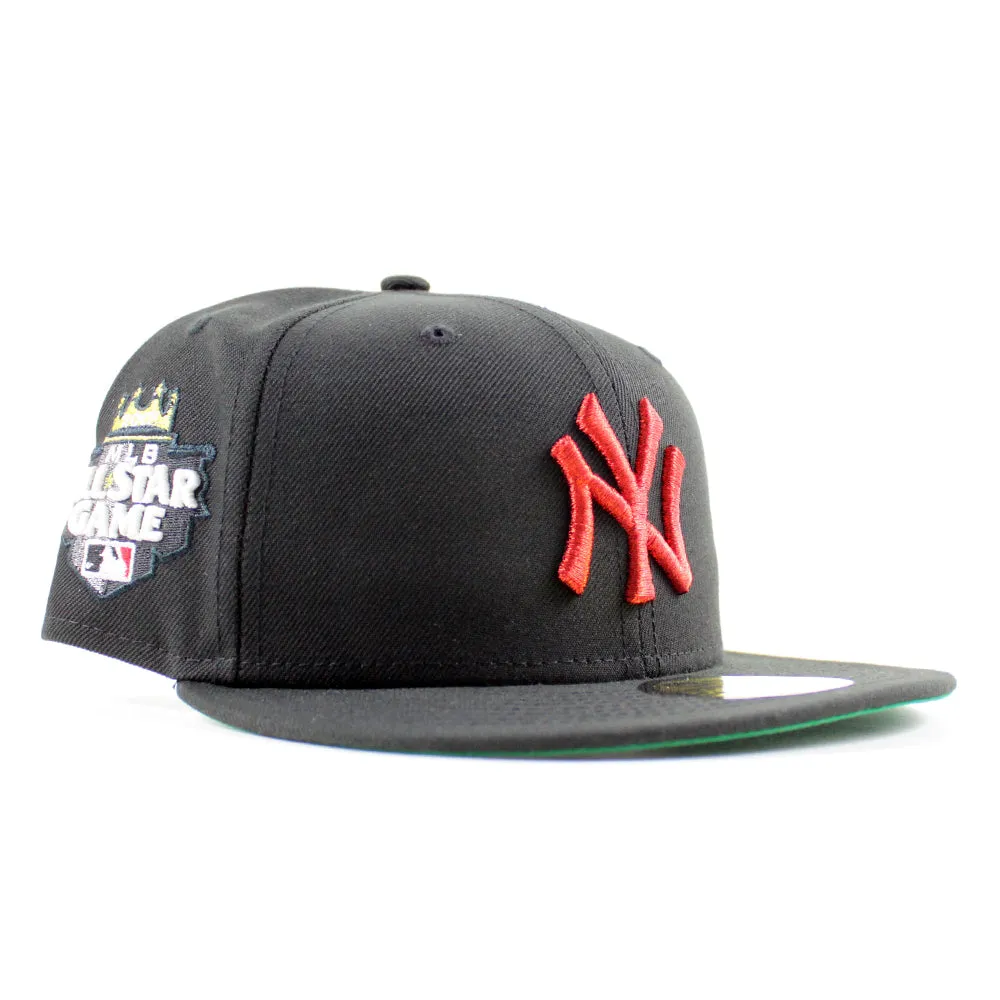 New York Yankees 2012 All Star Game New Era 59Fifty Fitted Hat (Black Green Under Brim)
