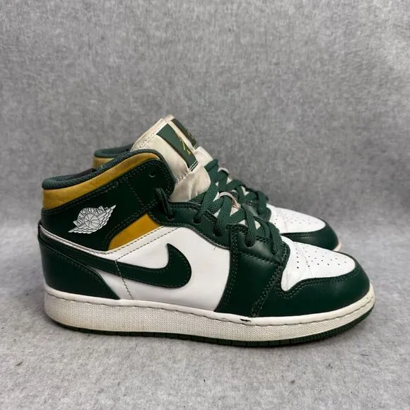 Nike Air Jordan 1 Shoes Womens Size 7.5 Noble Green Sonics Sneakers 554725-371