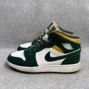 Nike Air Jordan 1 Shoes Womens Size 7.5 Noble Green Sonics Sneakers 554725-371