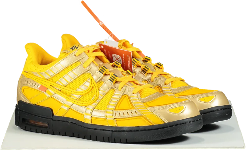 Nike CU6015 Air Rubber Dunk OW University Gold Trainers UK 10.5 👟