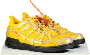Nike CU6015 Air Rubber Dunk OW University Gold Trainers UK 10.5 👟