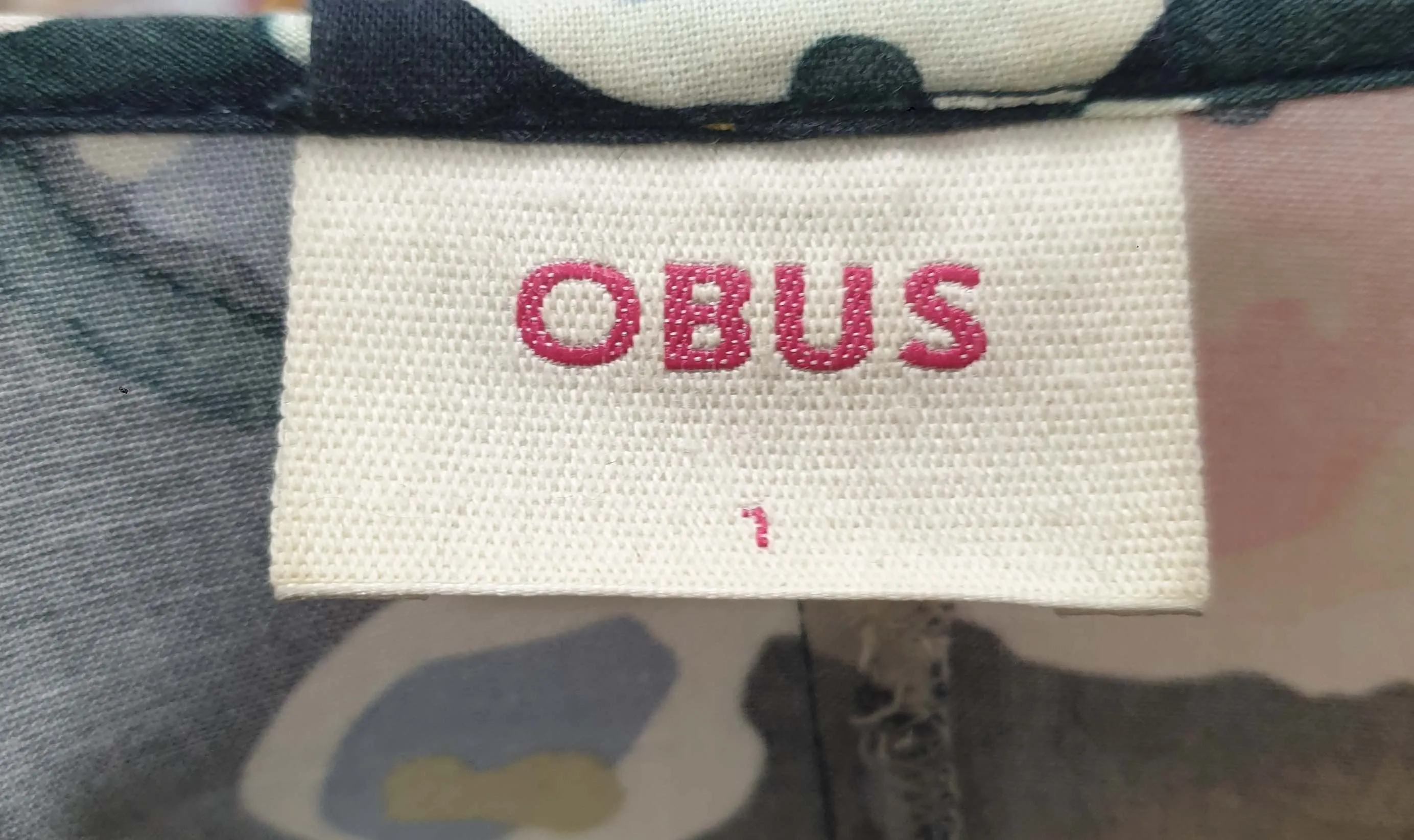 Obus black peony print dress size 1