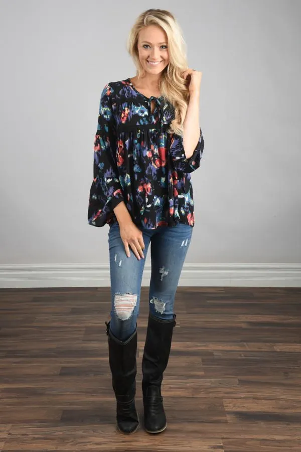 One In A Million Floral Tunic Top