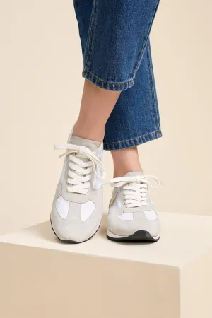 O.ZAKI - Sneakers ficelle bi-matière broderie danseuse