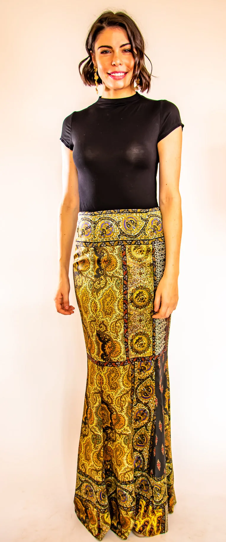 Pasha Gold Long Skirt