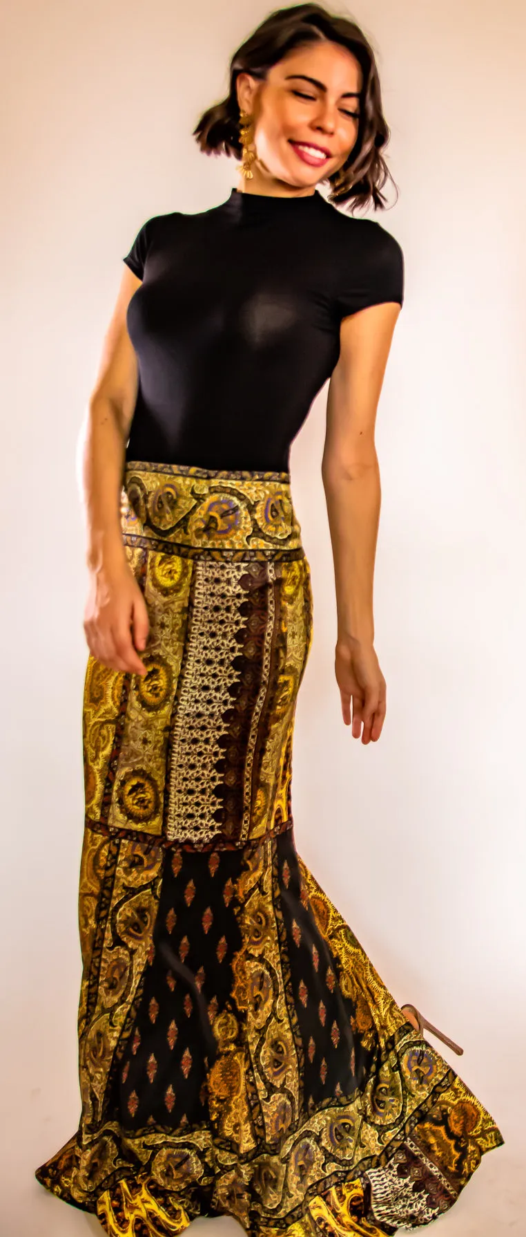Pasha Gold Long Skirt