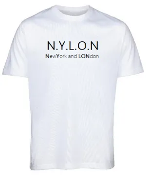 "NYLON" on quality White T-Shirt by Lere's