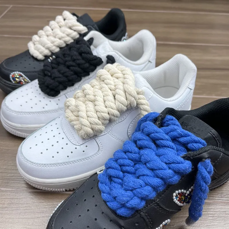 "TWISTED" Gros Lacets Chaussures Style Grosse Corde Torsadée - URB1™