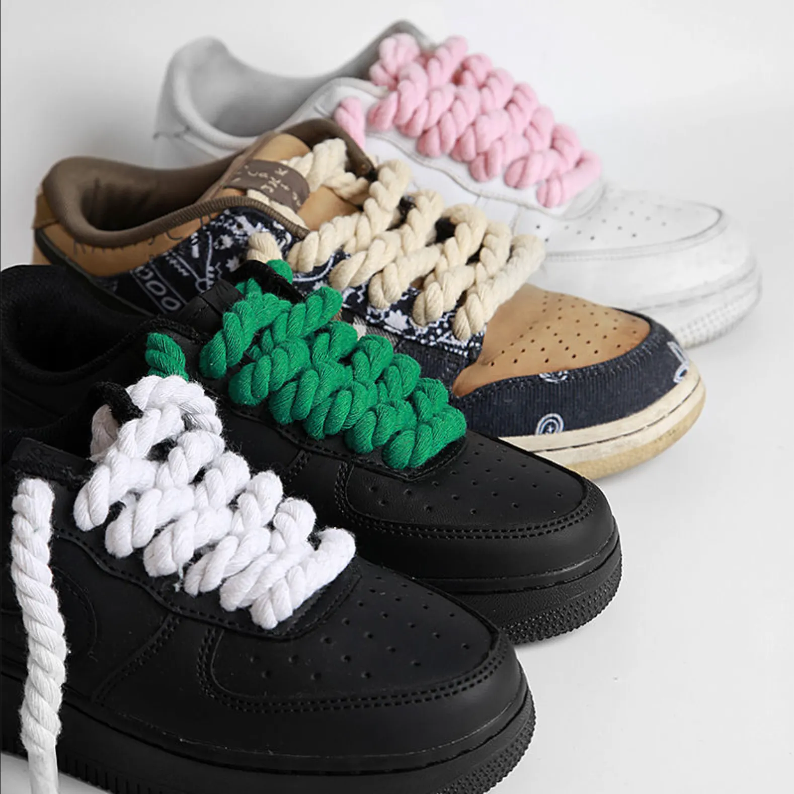 "TWISTED" Gros Lacets Chaussures Style Grosse Corde Torsadée - URB1™