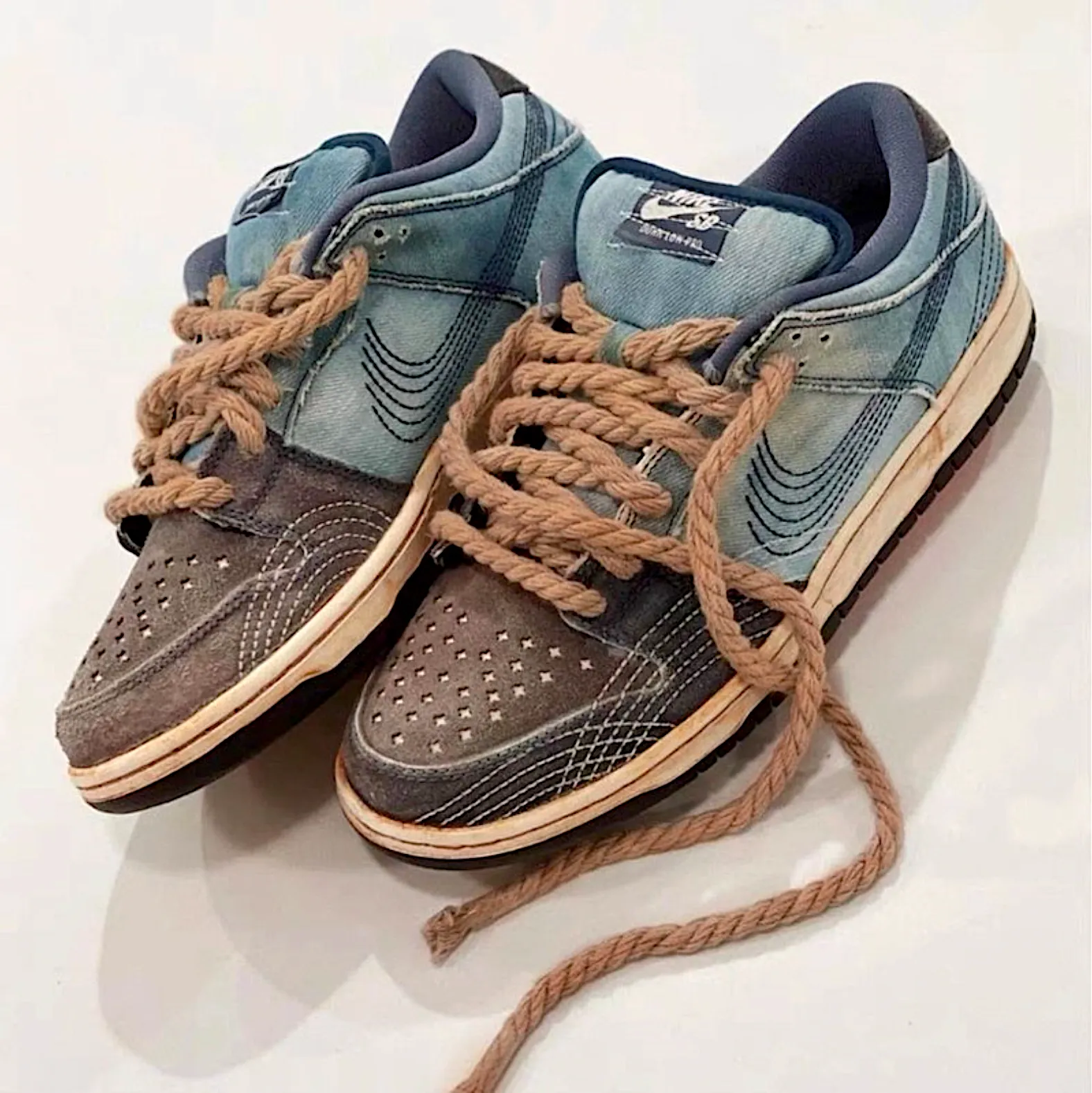 "TWISTED" Lacets Chaussures Style Corde Torsadée Marron - URB1™