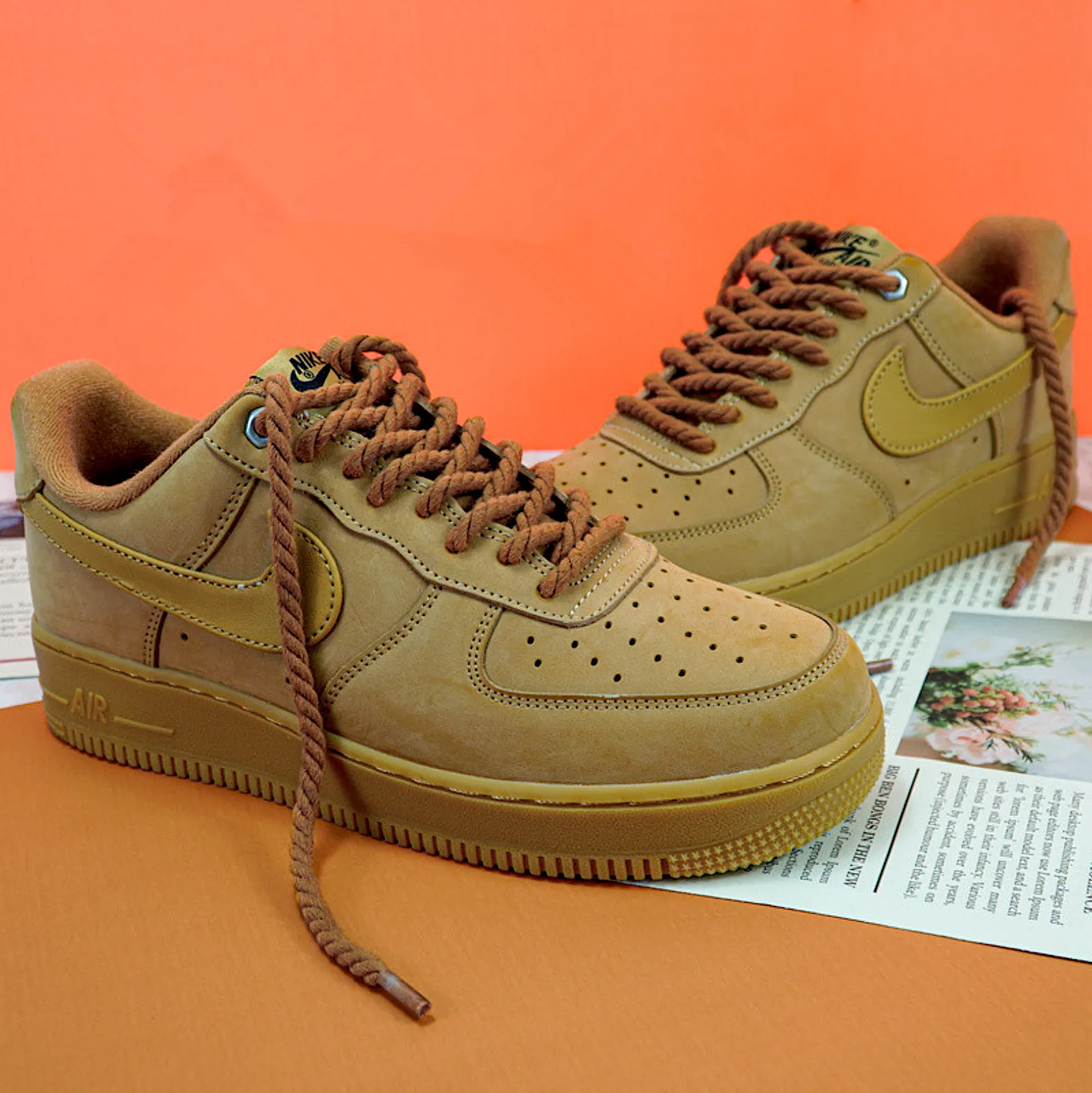"TWISTED" Lacets Chaussures Style Corde Torsadée Marron - URB1™