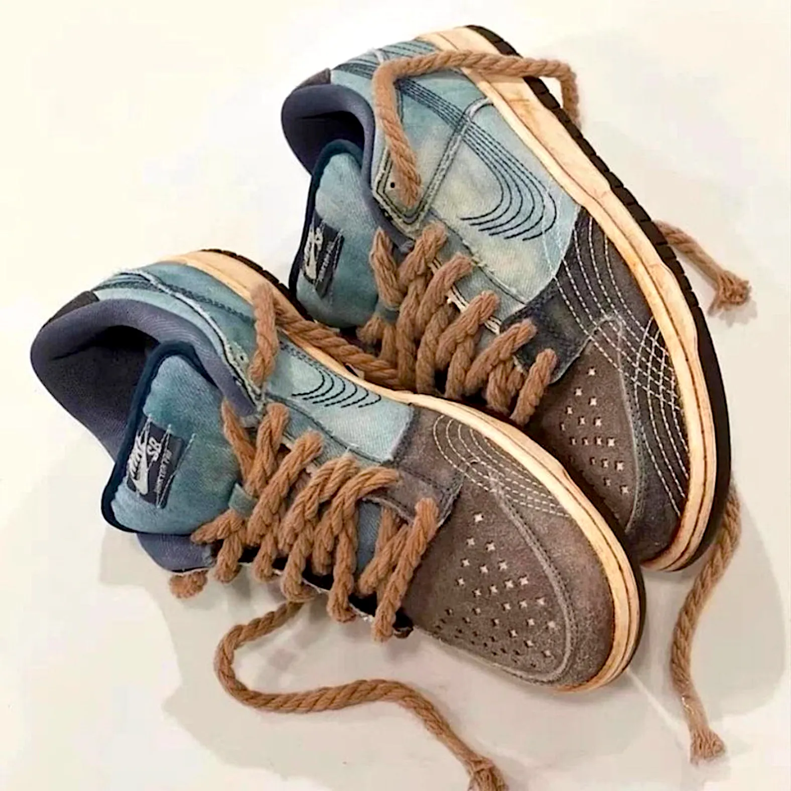 "TWISTED" Lacets Chaussures Style Corde Torsadée Marron - URB1™