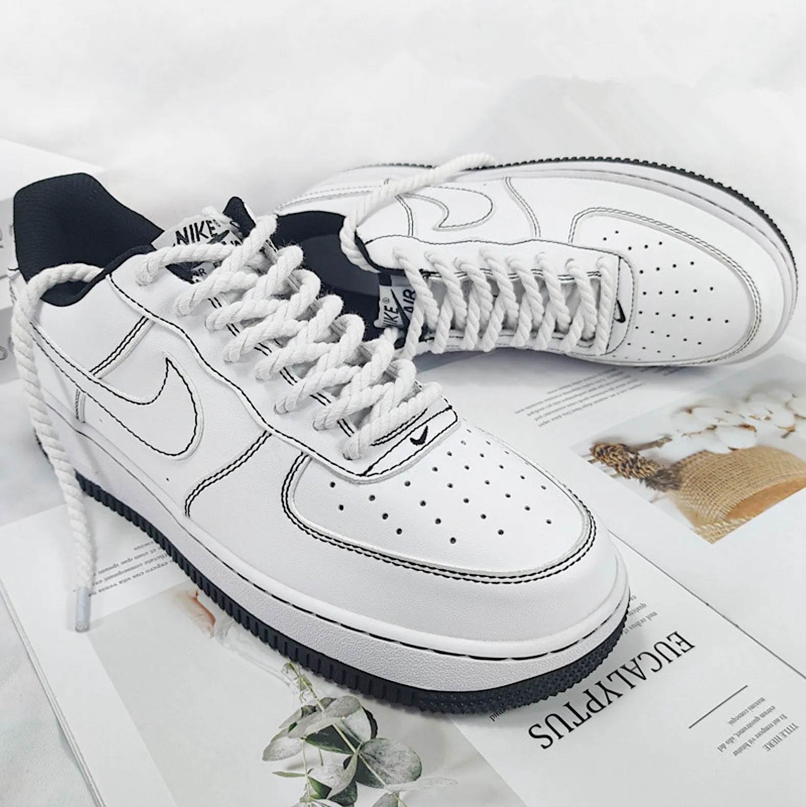 "TWISTED" Lacets Chaussures Style Corde Torsadée Marron - URB1™