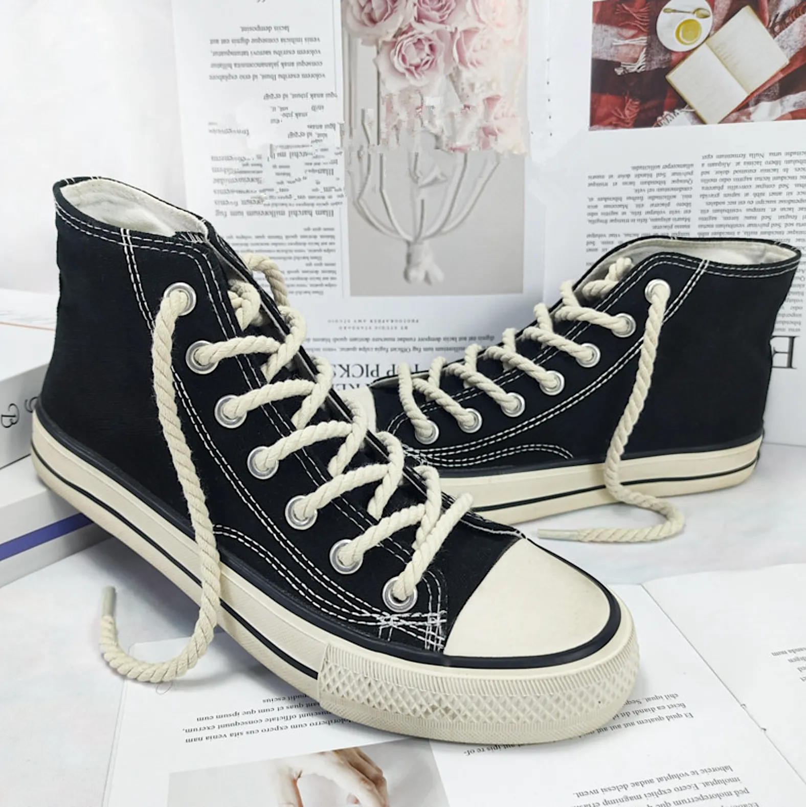 "TWISTED" Lacets Chaussures Style Corde Torsadée Marron - URB1™