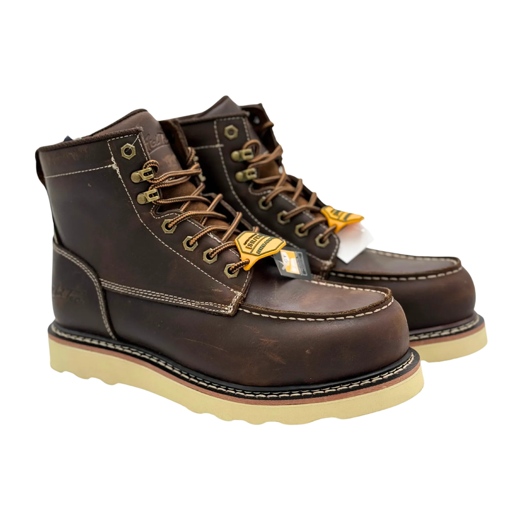 Rancho: Men's 6" Moc Toe: Oil Tan Brown- [SOFT TOE] 9255DB
