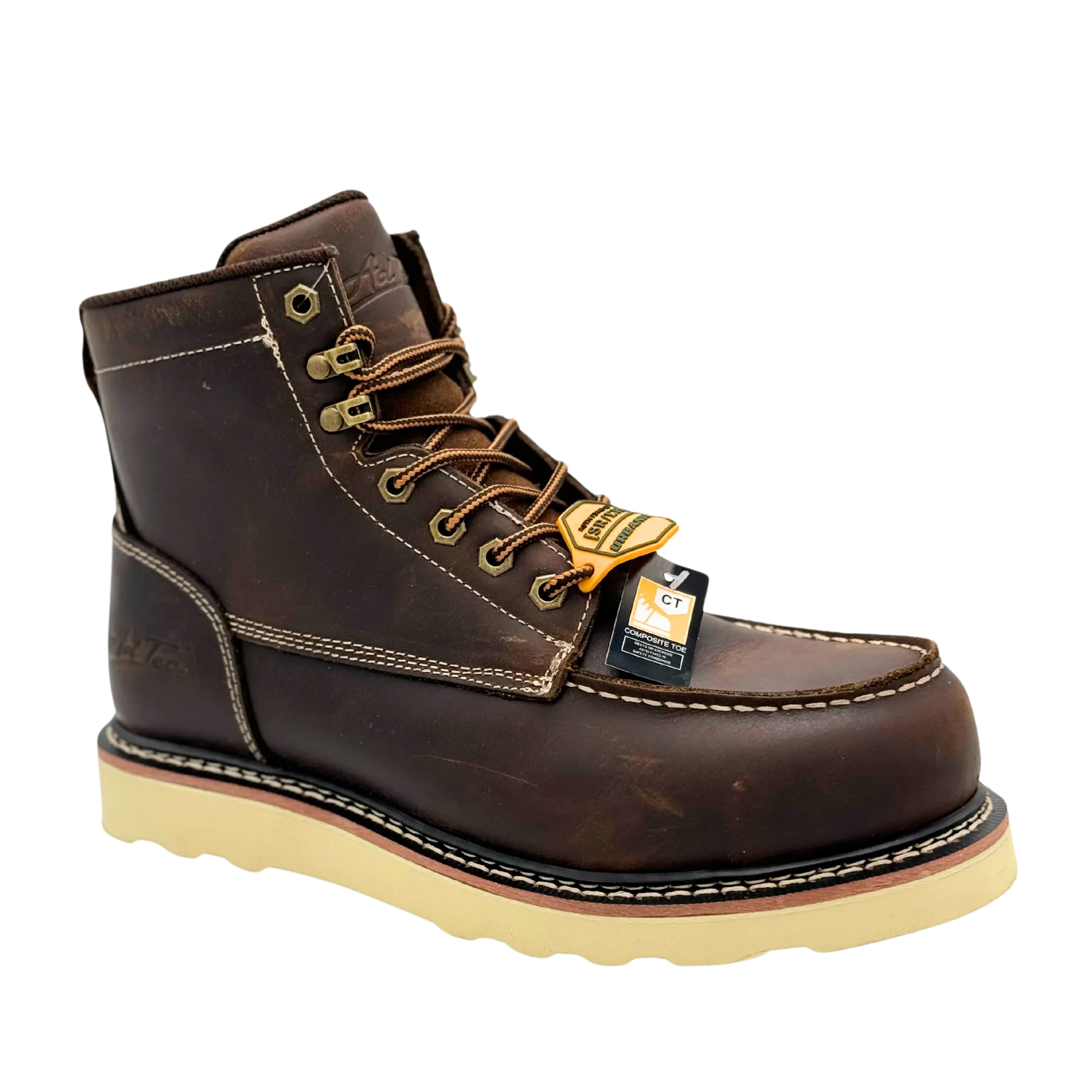 Rancho: Men's 6" Moc Toe: Oil Tan Brown- [SOFT TOE] 9255DB