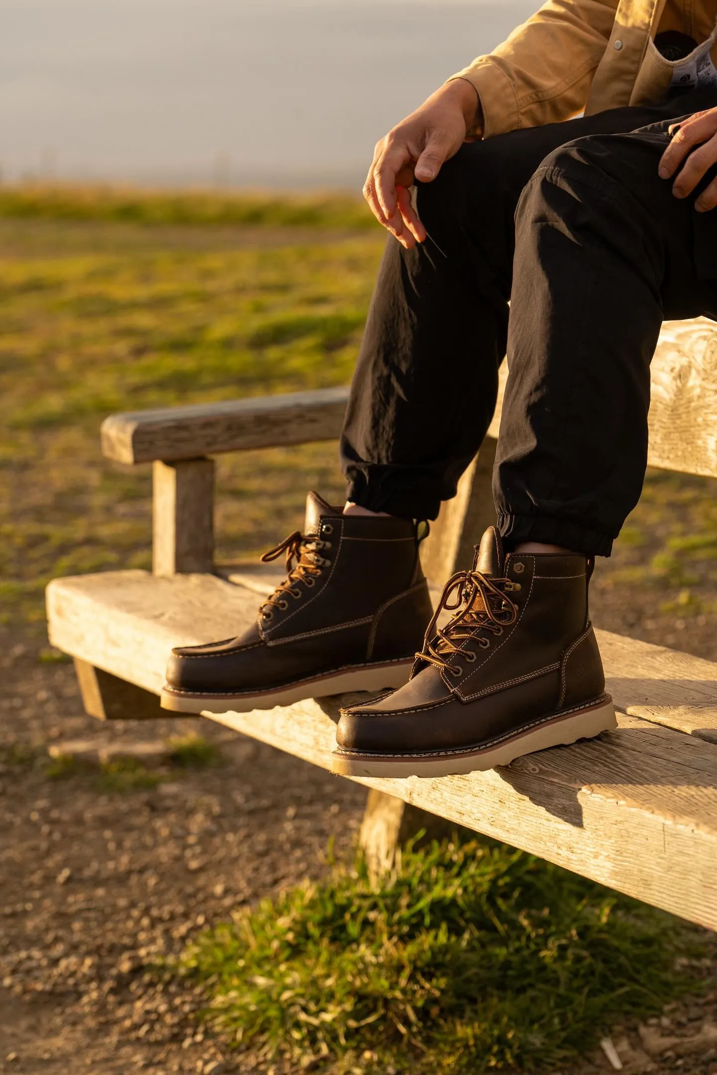 Rancho: Men's 6" Moc Toe: Oil Tan Brown- [SOFT TOE] 9255DB