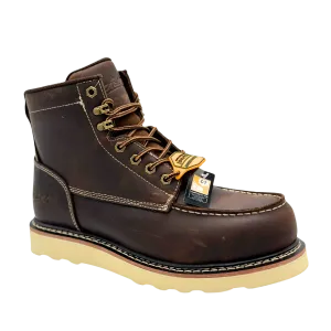 Rancho: Men's 6" Moc Toe: Oil Tan Brown- [SOFT TOE] 9255DB