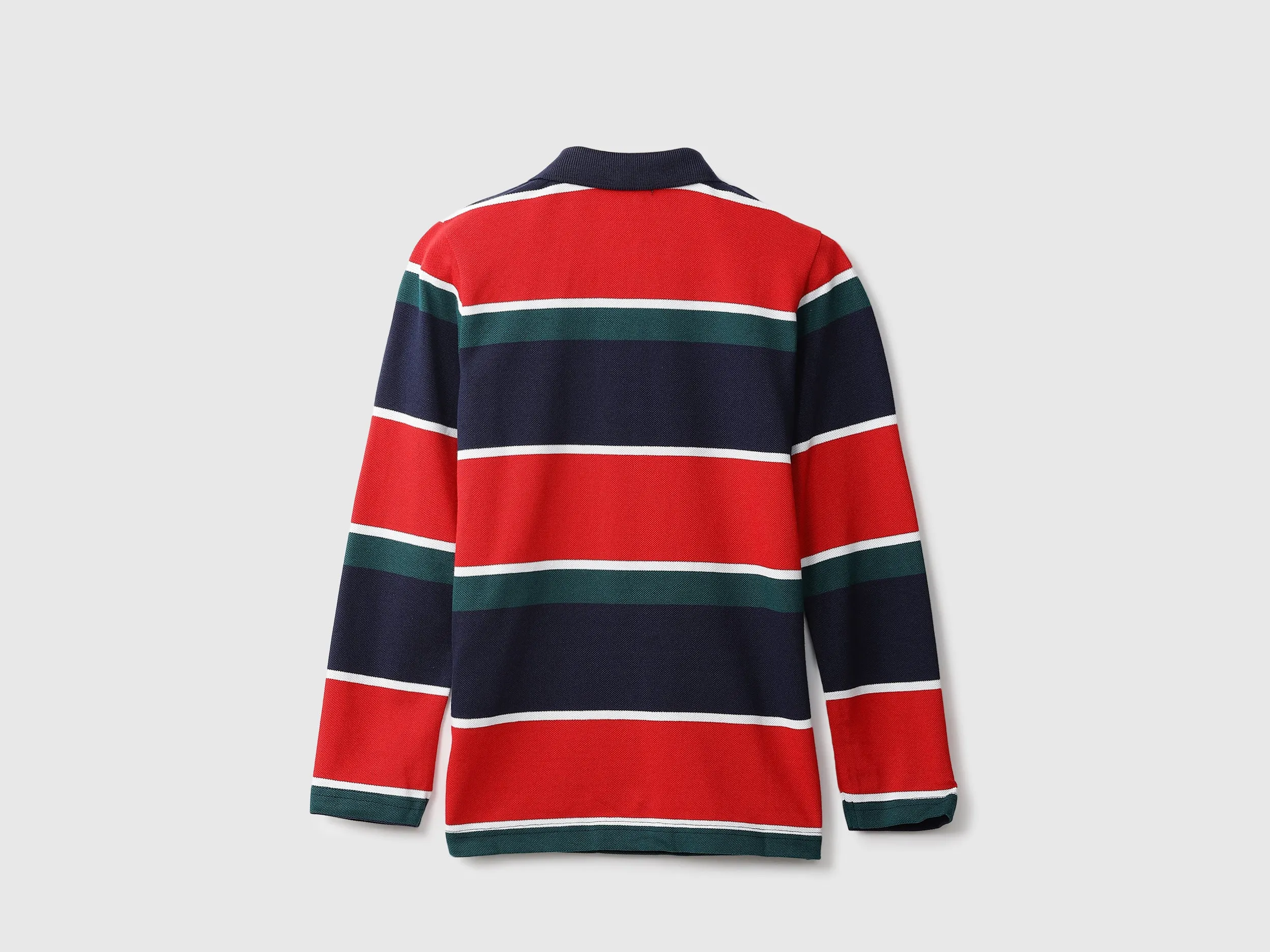 Red And Green Striped Polo T-Shirt