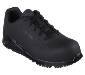 SKECHERS MEN'S Work: Uno SR - Doltin WORK SHOE 200177 BLK